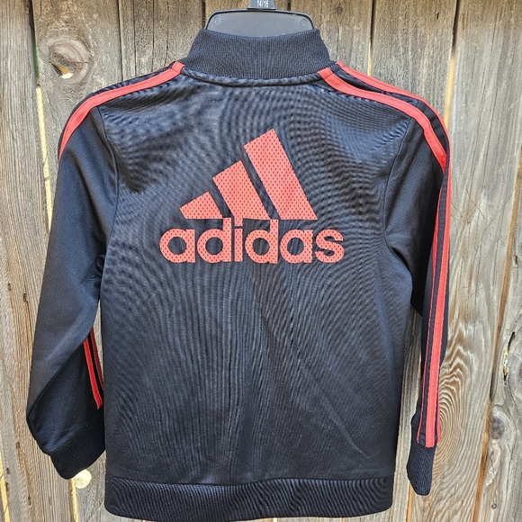 Adidas Black Jacket with Red Stripes Kids - Picture 13 of 15